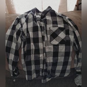 Black and white plaid flannel
